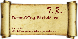 Turcsány Richárd névjegykártya